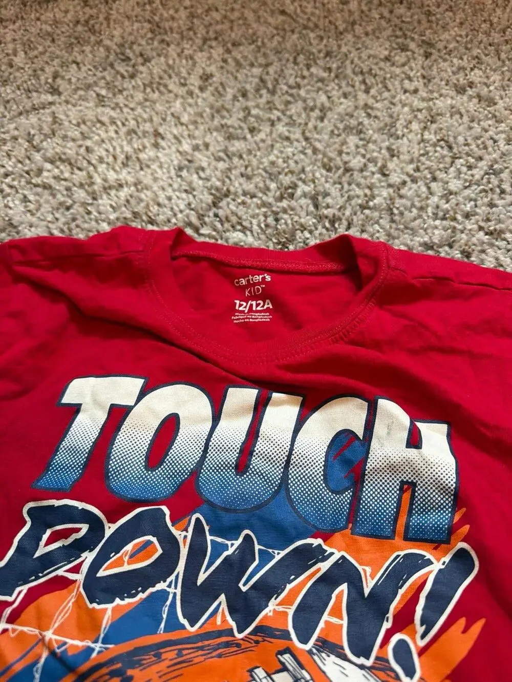 Carter's & OshKosh B'gosh Kid Boys 12 (Large) Red Gray Long Sleeve Shirts